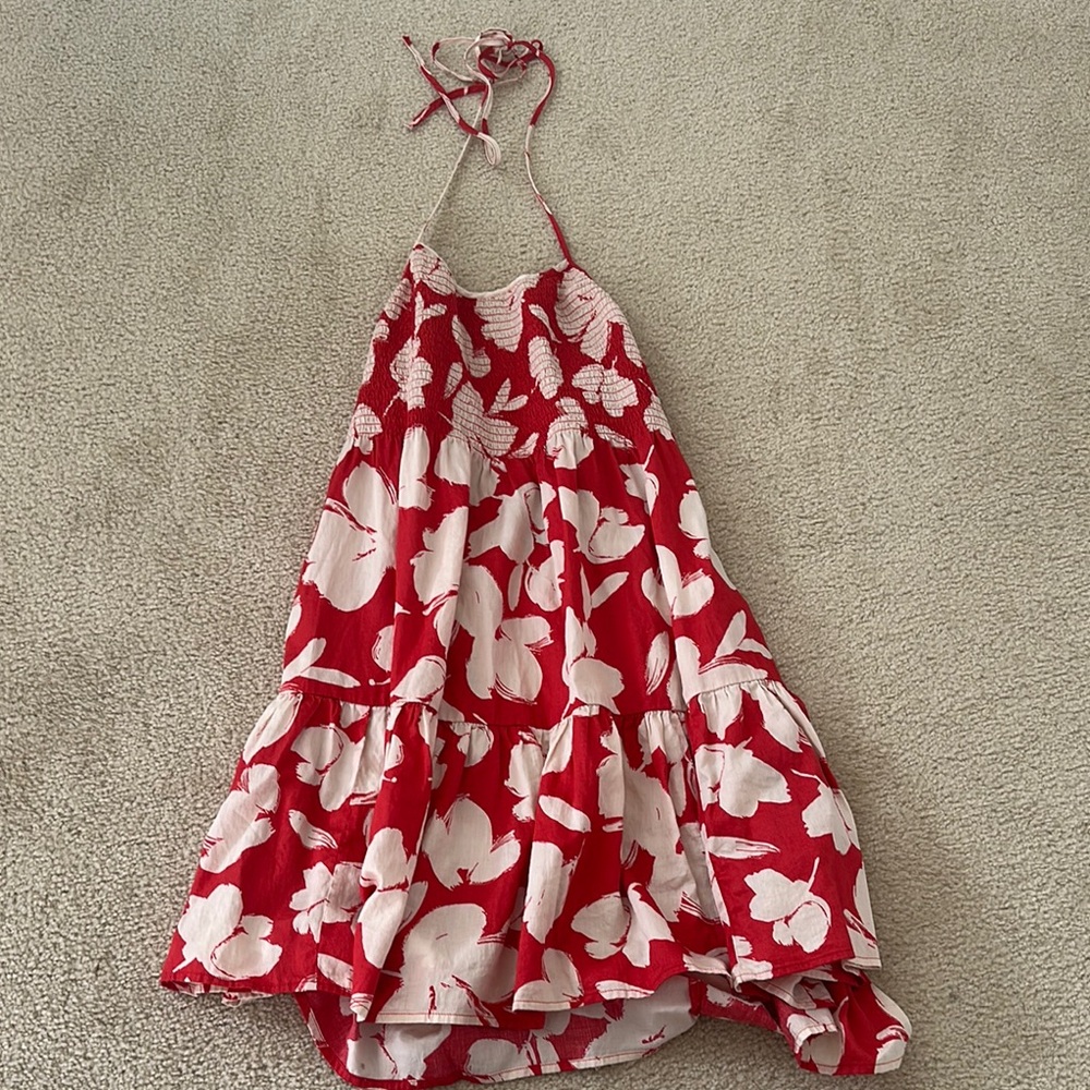 GAP Red and White Floral Dress